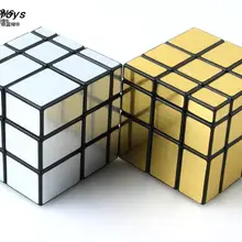 Лидер продаж, 3x3x3, волшебный зеркальный куб, профессиональная цвета: золотистый, серебристый cubo magico с глянцевым покрытием головоломка Скорость твист изучение и образование игрушки