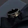 Anillos militares de acero y titanio para hombre, joyas masculinas de camuflaje Punk de tres colores, color negro, joyería masculina ► Foto 2/4