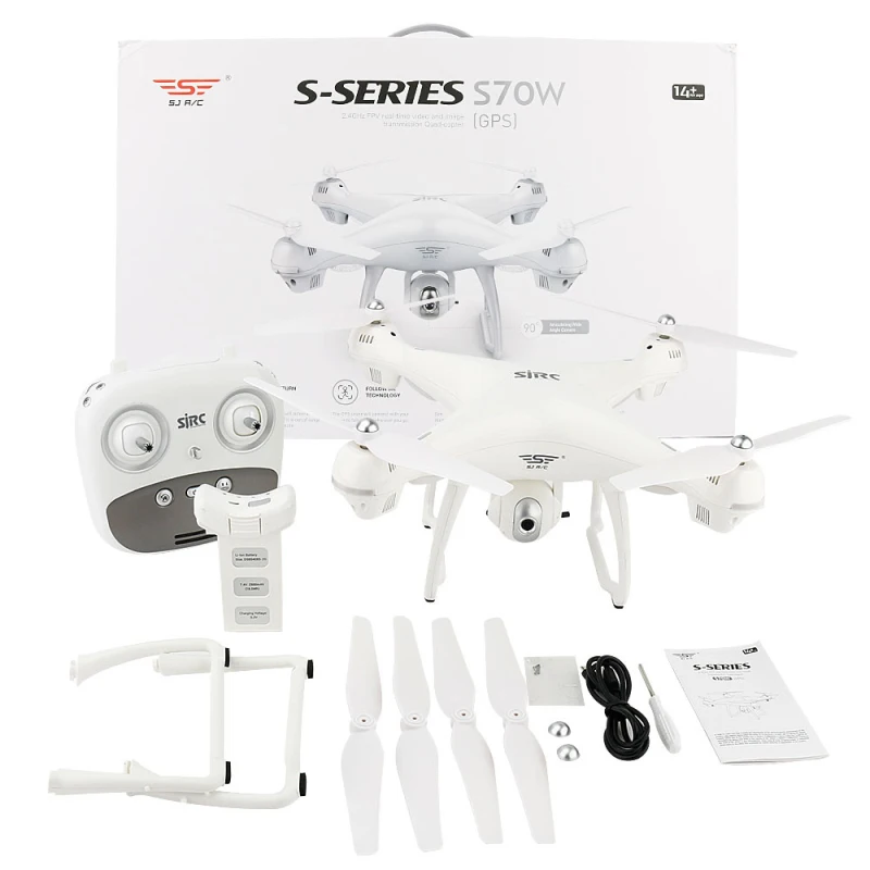 1080P 720P GPS follow me RC Дрон S70 позиция воздуха удержание 400 м Wifi FPV умный вертолет с