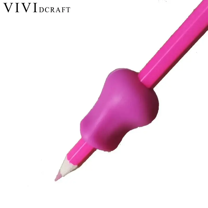

Vividcraft 3pcs/lot Children Pencil Holder Pen Writing Grip Posture Correction Tool New Correction Pen Grip Pencil Topper
