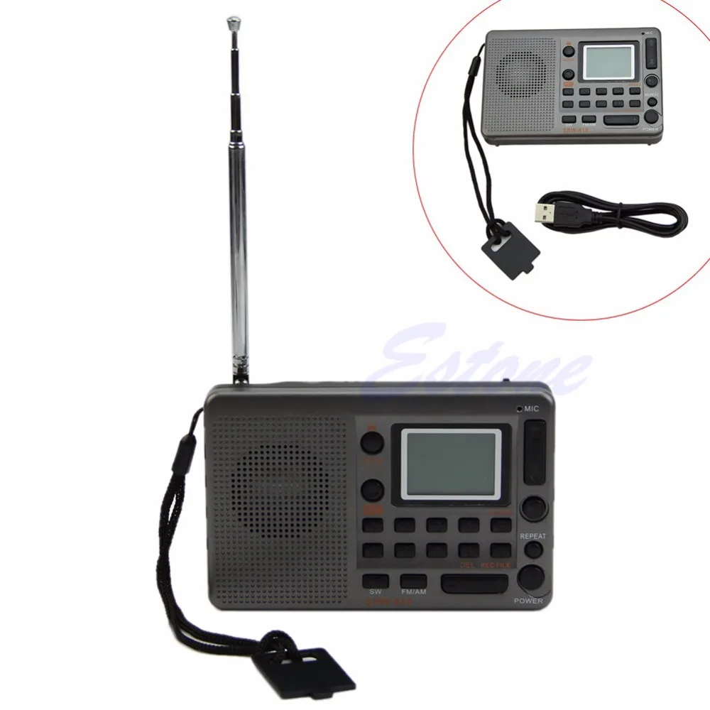 

OOTDTY New 2017 arrival Portable Digital Tuning LCD Receiver TF MP3 Player FM AM SW Full Band Radio Hot Sale