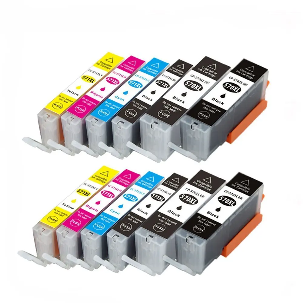 12x Compatible Canon PGI 570XL/CLI 571XL Ink Cartridges for Canon PIXMA MG5750 MG5751 MG5752
