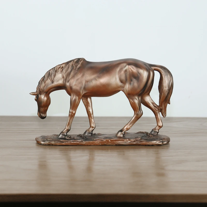 VILEAD 17 см 31,5 см Смола статуэтка «Лошадь» Европа лошадь к удачным счастливым статуэткам креативное Животное украшение Hogar ремесло
