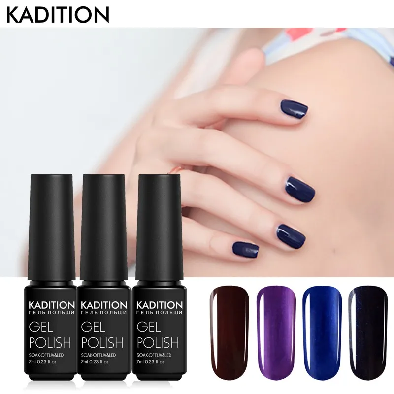 KADITION замочить от УФ светодиодный гель лак для ногтей 29 Цвета нужно База Top Coat