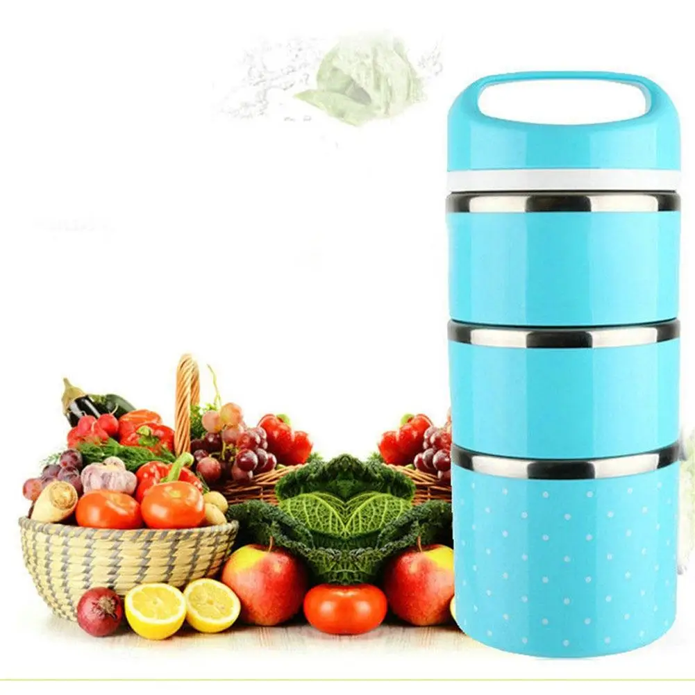 

Adeeing Stainless Steel Thermal Insulation School Lunch Box Leak-Proof Food Container Bento Box
