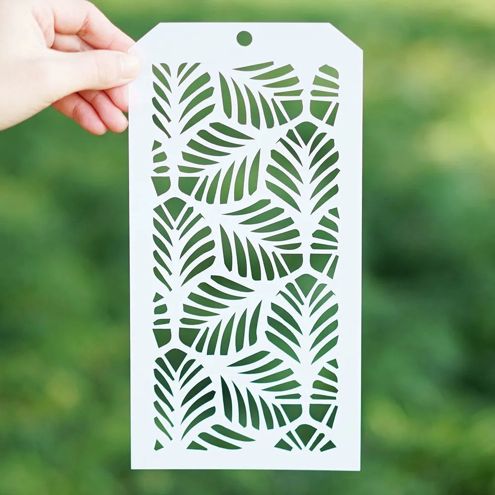 

12*24 cm Tropical Leaf Stencil for Scrapbooking Painting album Paper Card Making Craft Decorative Embossing Template