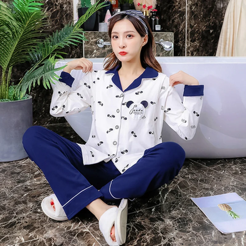 

Sweet Maternity Breastfeeding Pajamas Sets/2pcs Printed T-shirt+Trousers Pregnancy Sleepwear Pregnant Women Nursing Nightgown