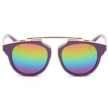 Hot brand new diseño 2017 de la vendimia del verano gafas de sol del cabrito niños steampunk gafas de sol de gran tamaño gafas de sol gafas de sol mujer
