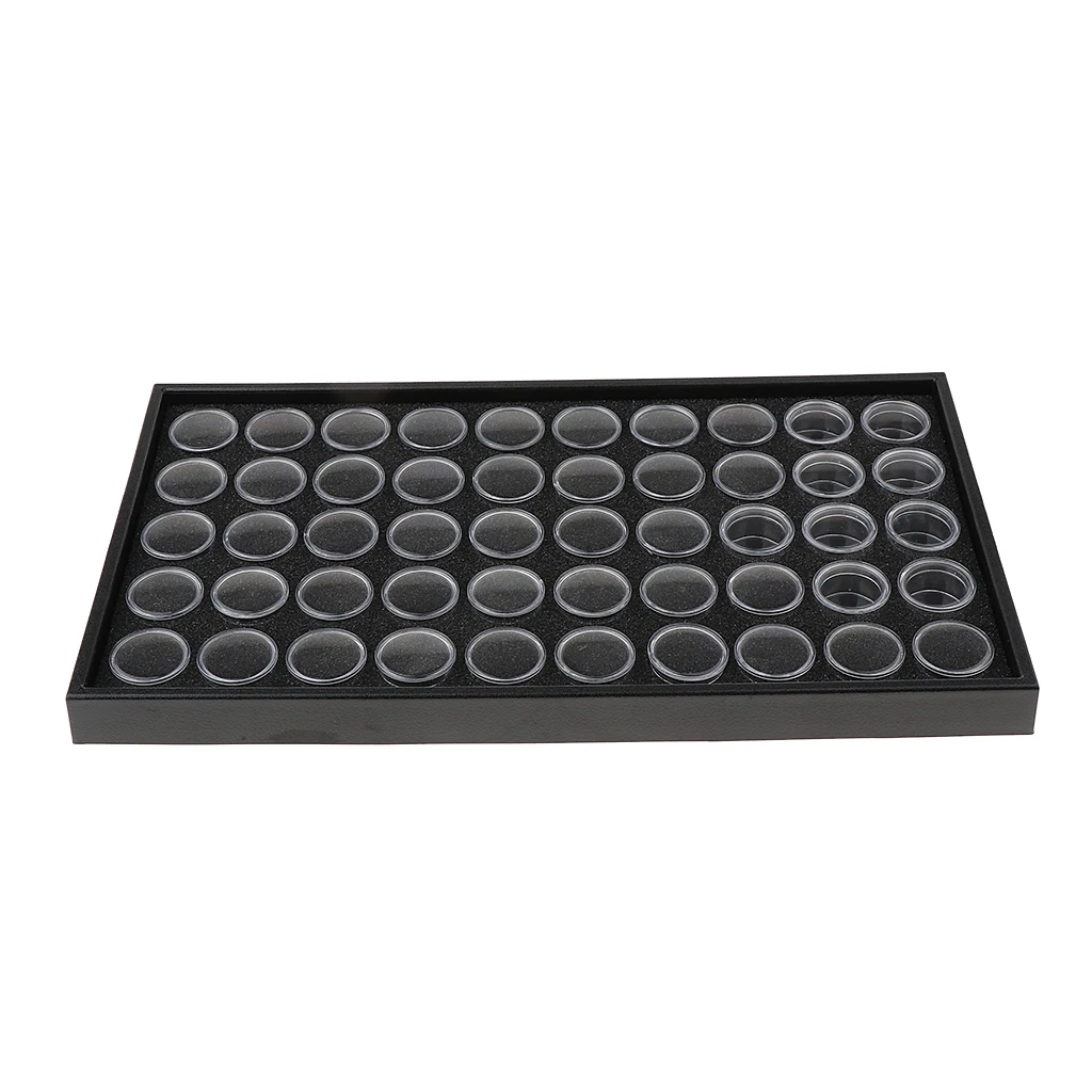 50 Boxes Makeup Empty Storage Box For Nail Art Tip Rhinestone Gem Glitter Powder Cosmetic Hard Plastic Jar Travel Organizer
