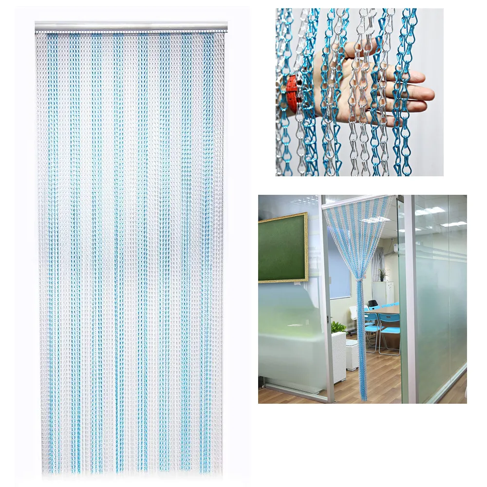Cadena de aluminio Fly pantalla/Cadena de puerta cortina divisor de habitación Cadena de aluminio Fly pantalla/Cadena de puerta cortina divisor de habitación