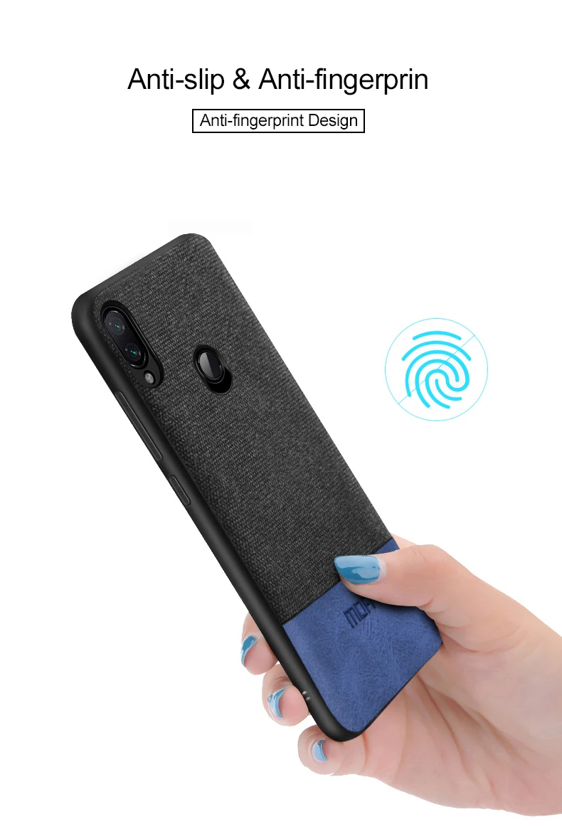 Dành Cho Xiaomi Redmi Note 7 Bao Note7 Lưng Vải Dẻo Silicone Bảo Vệ Coque MOFI Ban Đầu Redmi Note 7 pro