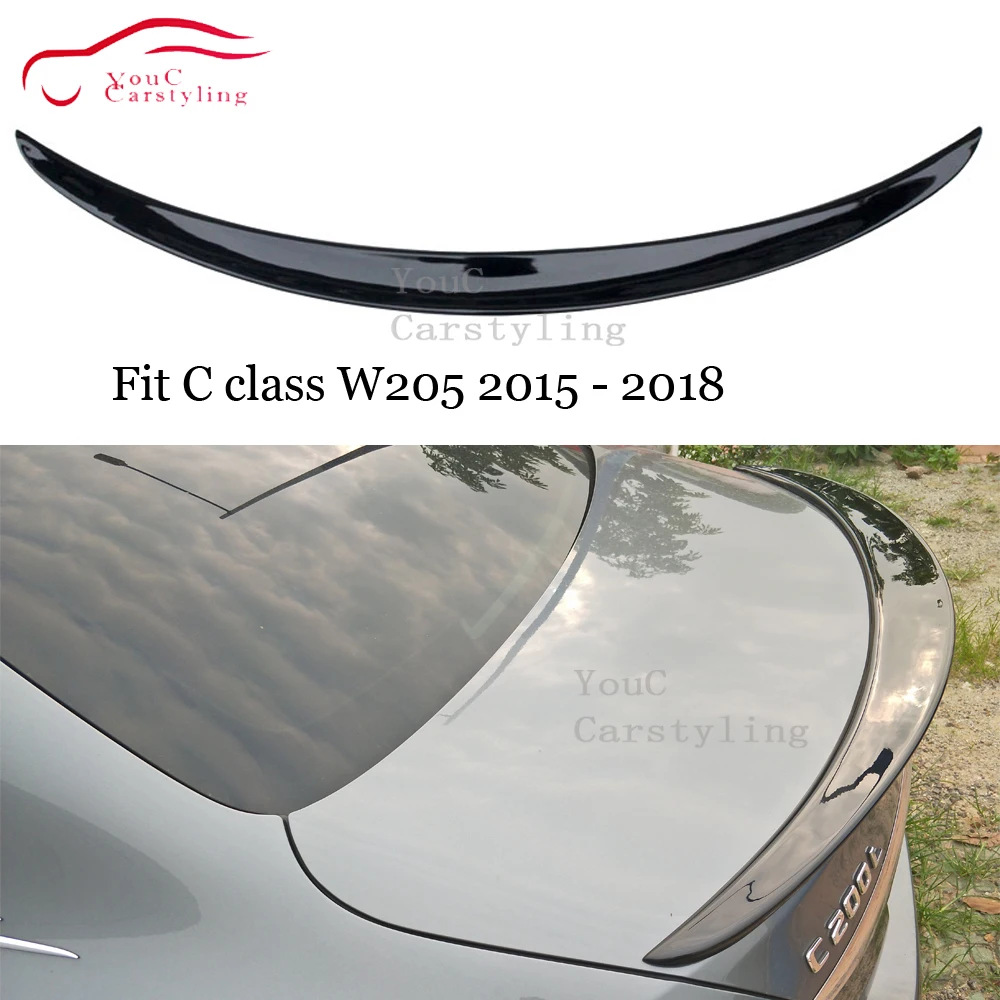 

W205 ABS Painted Tail Trunk Lip Wing AMG Style Rear Spoiler For Mercedes C class W205 Spoiler C180 C200 C300 2015 - 2018