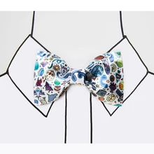 Повседневный мужской галстук-бабочка wo для мужчин, милый детский аэрокосмический галстук-бабочка с принтом, Молодежный подарок