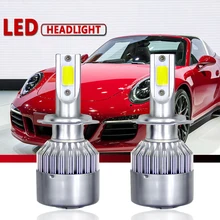CROSSLEOPARD 12000LM Pair LED Headlight Bulbs 60W Auto Lights Car H7 LED H1 H3 H27 H11