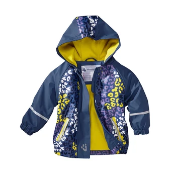 

2019 Girls Jacket Children Outerwear Spring Autumn Kids PU Leather Fleeces Raincoats Poncho Waterproof Windproof Outdoor Coat