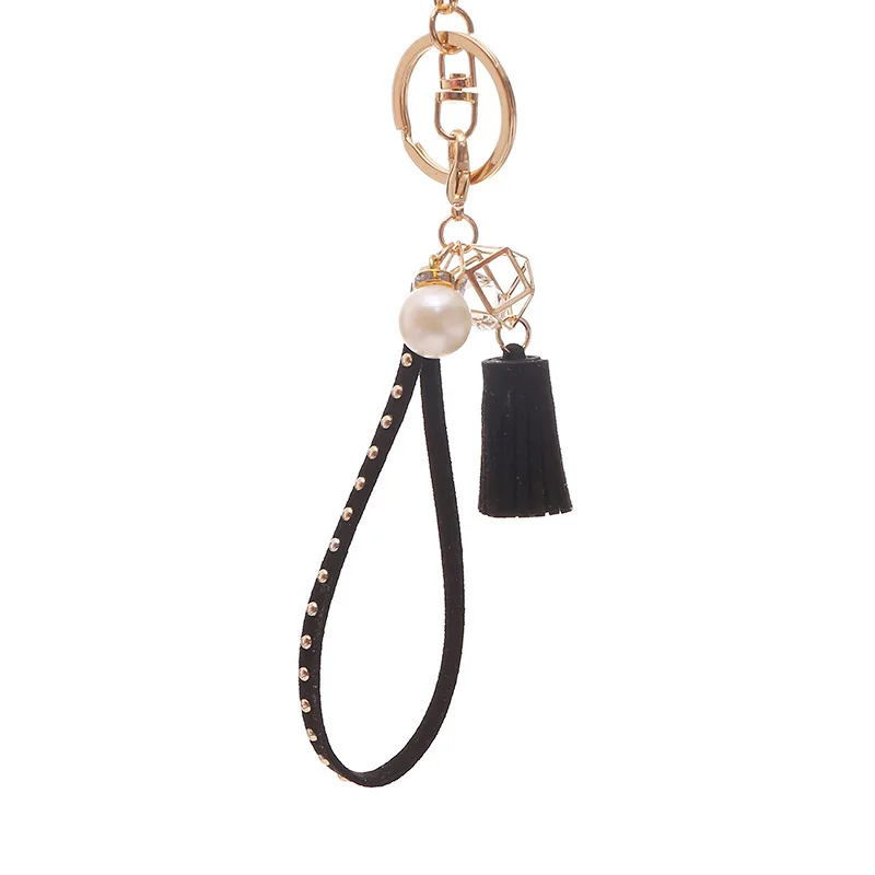 Black Leather Creative Key Chain DIY Pendant Fit For Bag Charms Purse Girl | Украшения и аксессуары
