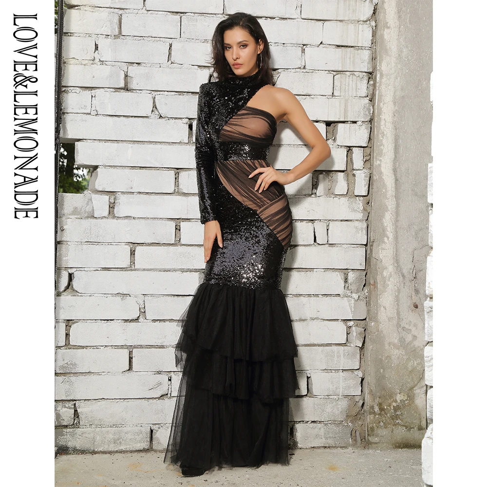 LOVE&LEMONADE  Black Cut Out Mesh Stitching