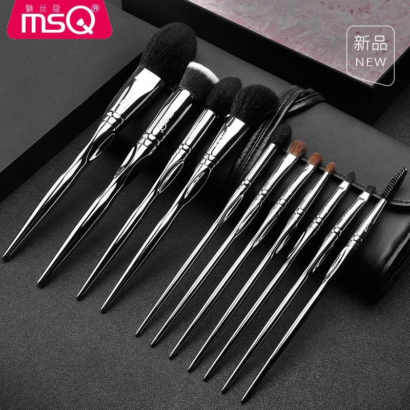 

MSQ/11 Pcs Animal Hair Makeup Brushes Set Full Beauty Makeup Brush Eyeshadow Foundation Blush Brush Tool