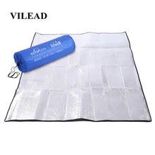 Портативный коврик VILEAD для кемпинга, пикника, водонепроницаемый, 190*146 см, для улицы, пляжа, туризма, путешествий, Сверхлегкий складной алюминиевый коврик для пикника
