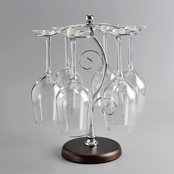 

Wine rack rack shelf Wine European iron goblet cup upside down hanging cup holder wine cup rack ornaments