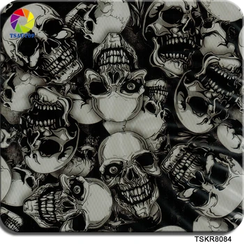

TSAUTOP 1M*10M size TSKR8084 BIG SKULL new Water Transfer Printing Film hydrographic film