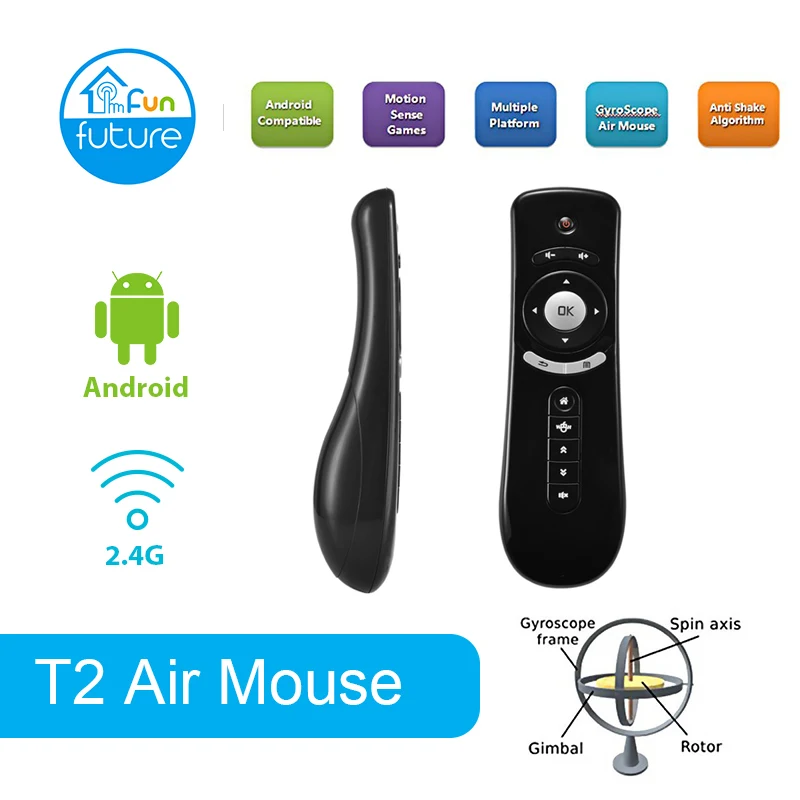 T2 Air Mouse 2 4G Беспроводная t2 клавиатура для Android TV Box дистанционное управление 3D Sense