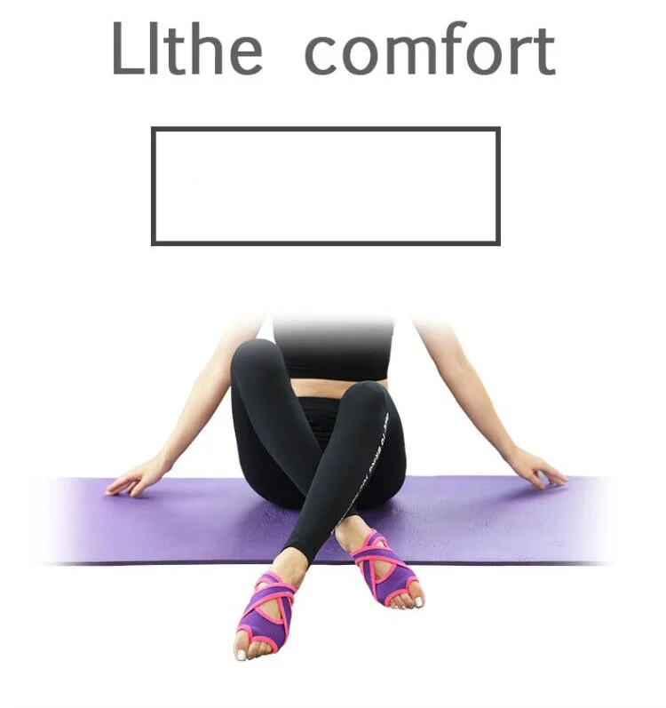 Бандажная обувь для йоги; женская обувь для профессионального фитнеса с противоскользящей подошвой; носки для йоги без пальцев для взрослых; Тонизирующая обувь