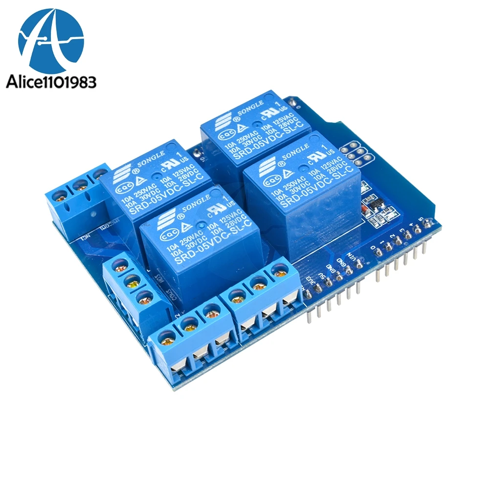 5 в 4 4CH CH Канал реле Swtich щит V2.0 расширитель Плата расширения для Arduino UNO R3 модуль