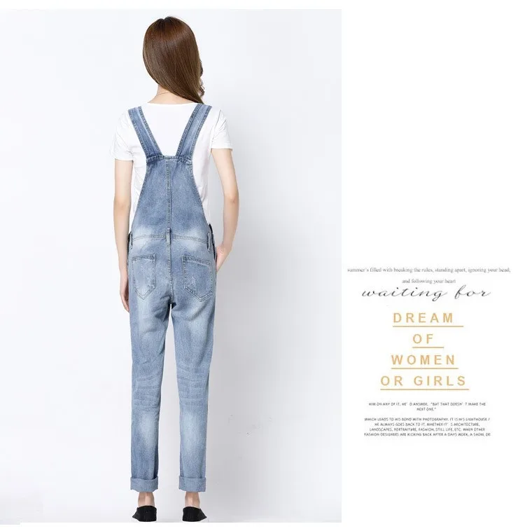 Overalls Washed Casual Hole Jumpsuits Romper Jeans (8)