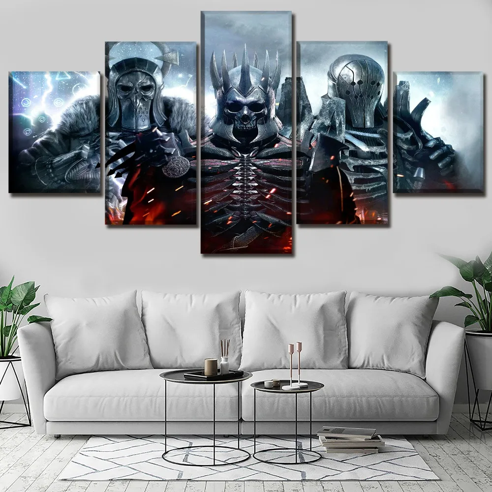 

Canvas Poster Wall Art Print Picture 5 Piece Imlerith Game The Witcher 3 Wild Hunt Painting Home Decor Framework For Living Room