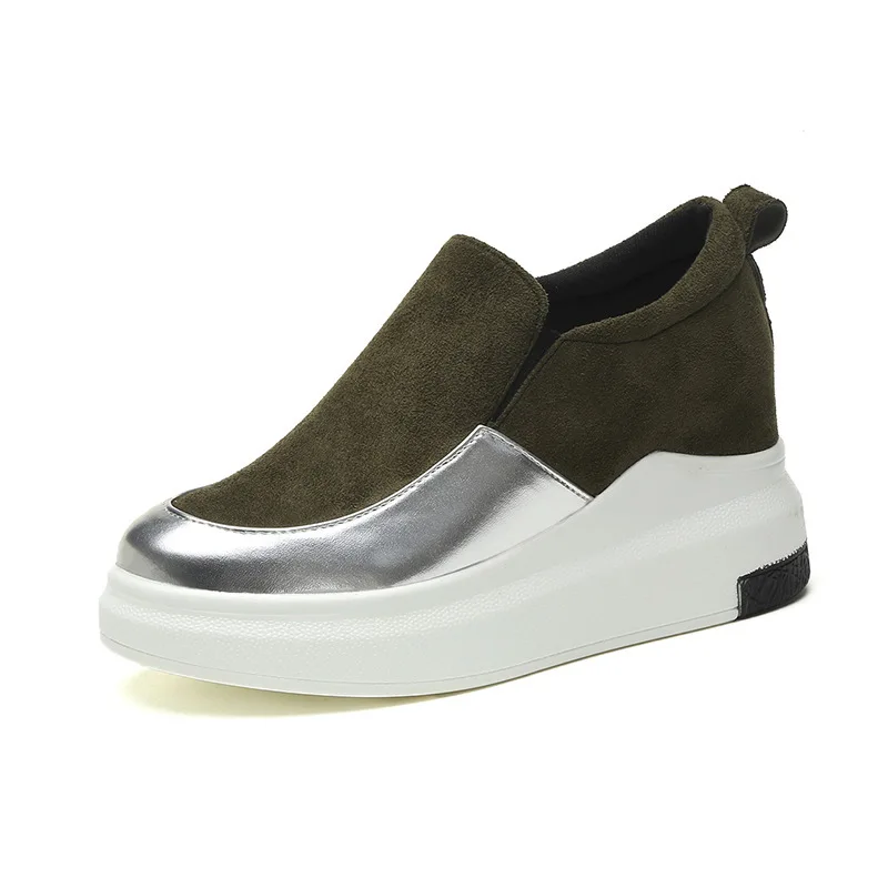 Chaussures Augmenter Noir De Femmes Modèles Nouvelles 2018 blanc Casual Chaussures D'explosion Plates vert Blanc Coréenne YqvPwTf