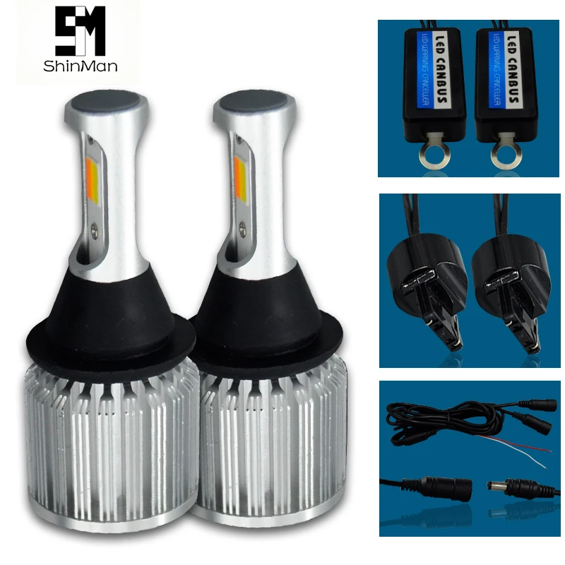 Shinman 2 шт. Dual Цвет горки LED DRL сигнал поворота светильник 30 Вт cob drl для Honda FIt