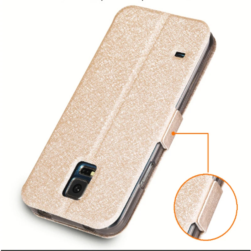 Открывающееся окно чехол для samsung Galaxy S5 Чехол Искусственная кожа Чехлы G9006V G9008W G9009D чехол с откидной крышкой для samsung S 5 задняя крышка