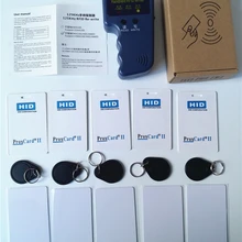 125 кГц Ручной H-ID Prox RFID Копир Дубликатор+ 5x H ID Раскладушка+ 5x T5577 H ID перезаписываемая карта+ 5x T5577 H ID записываемый ключ
