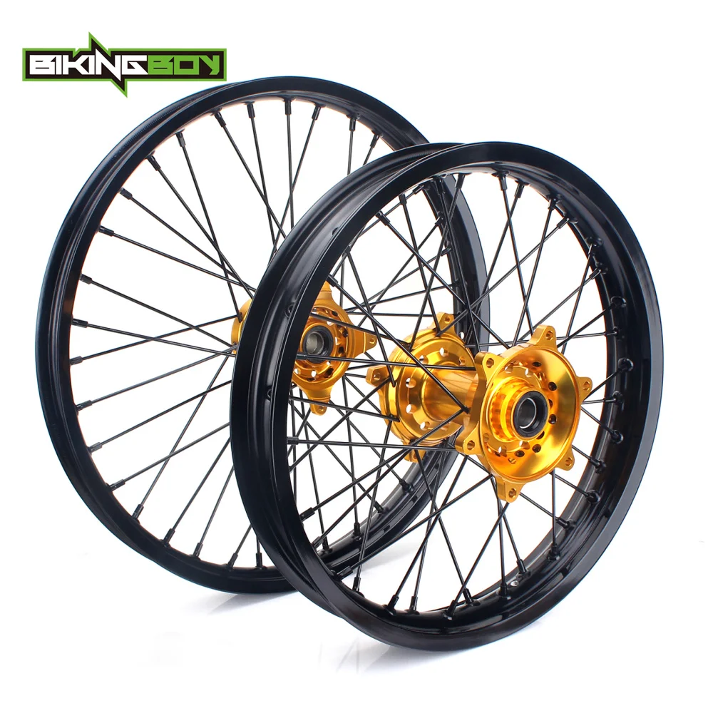 BIKINGBOY 2" 18" MX передние и задние колеса обода концентратор для SUZUKI РМЗ 250 RM-Z250 2007- РМЗ 450 05 06 07 08 09, 10, 11, 12, 13, 14, 15