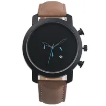 Бренд спортивные мужские часы лучший бренд Роскошные мужские кожаные водонепроницаемые хронограф кварцевые военные наручные часы Мужские часы