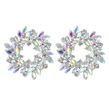 

1 Pair Creative Colorful Rhinestone Shoe Buckle Women Shoes Flower Single Shoes High Heels Fashion Decoration