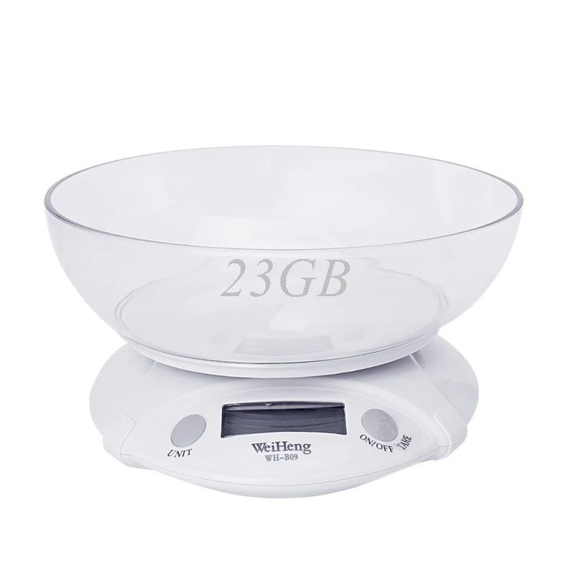 

Electronic Digital Kitchen Food Bowl Cooking Weighing Scale Measurement 7kg MAR24_15
