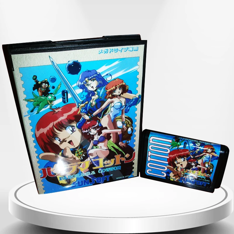 

Panorama Cotton Japan Cover with Box no Manual for MD MegaDrive Genesis Video Game Console 16 bit MD card