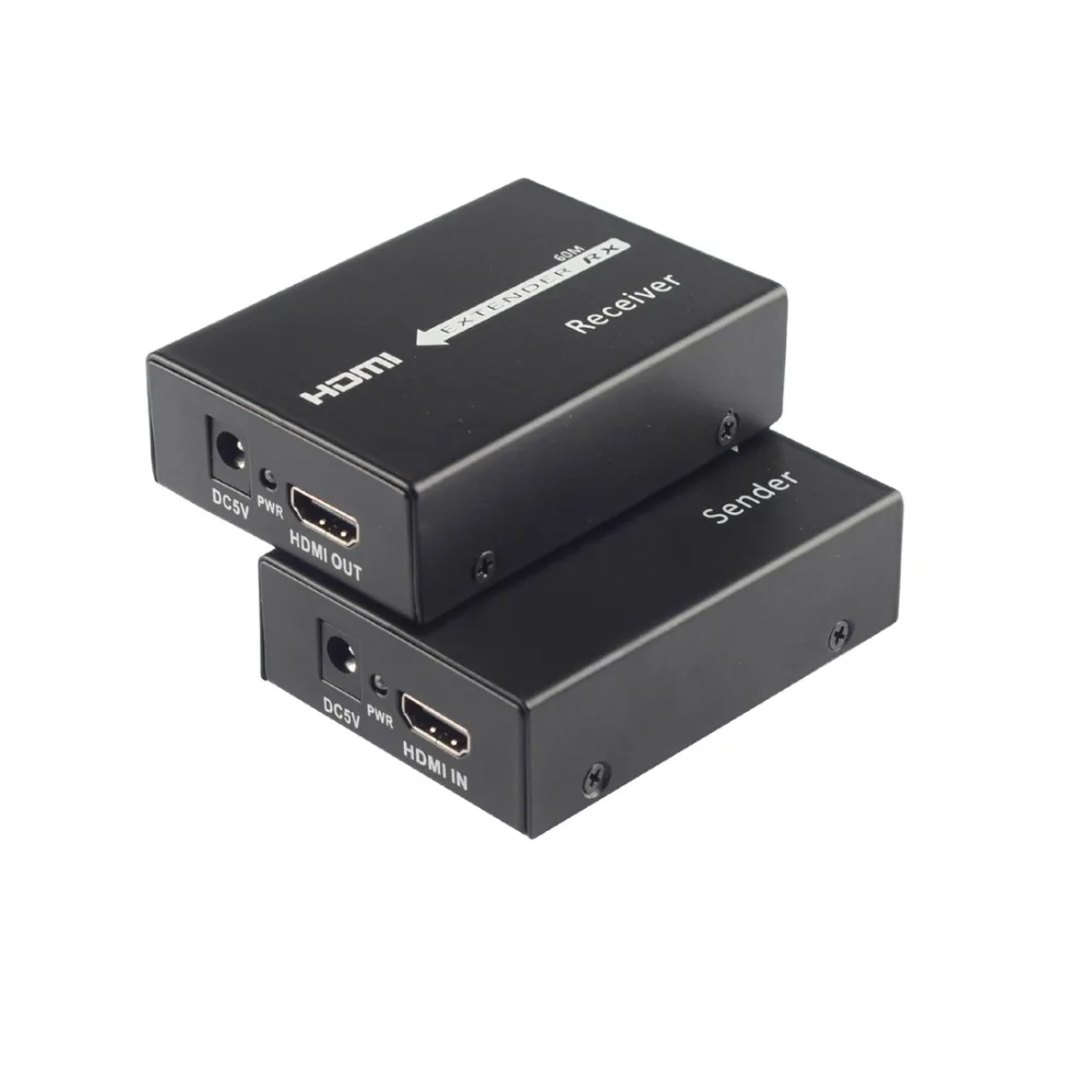 

HDMI 60M single cable HDMI signal extender RJ45 HDMI extender with IR infrared extension EC60H Audio Video Cables
