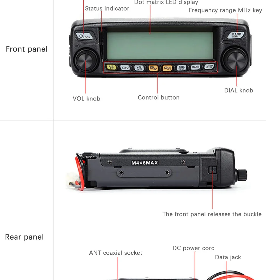 Применить к YAESU FTM-100DR двухдиапазонный 50 Вт 12,5 Кгц C4FM/FM цифровой рации автомобиля радио