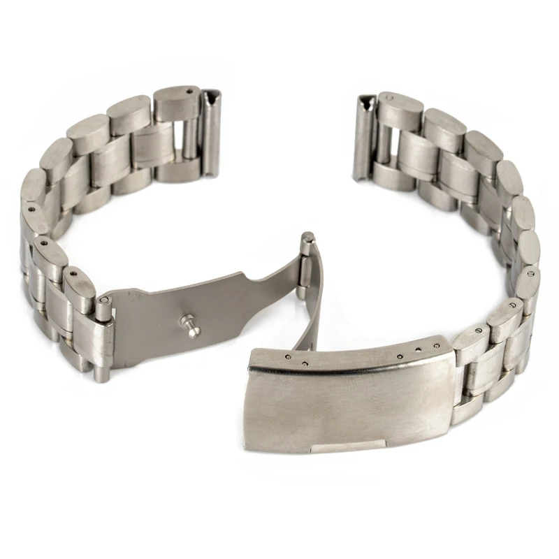 3 Colors Luxury Straight End Wristwatch Band High Quality Stainless Steel Watches Strap Bracelet Watch Accessories 18/20/22/24mm