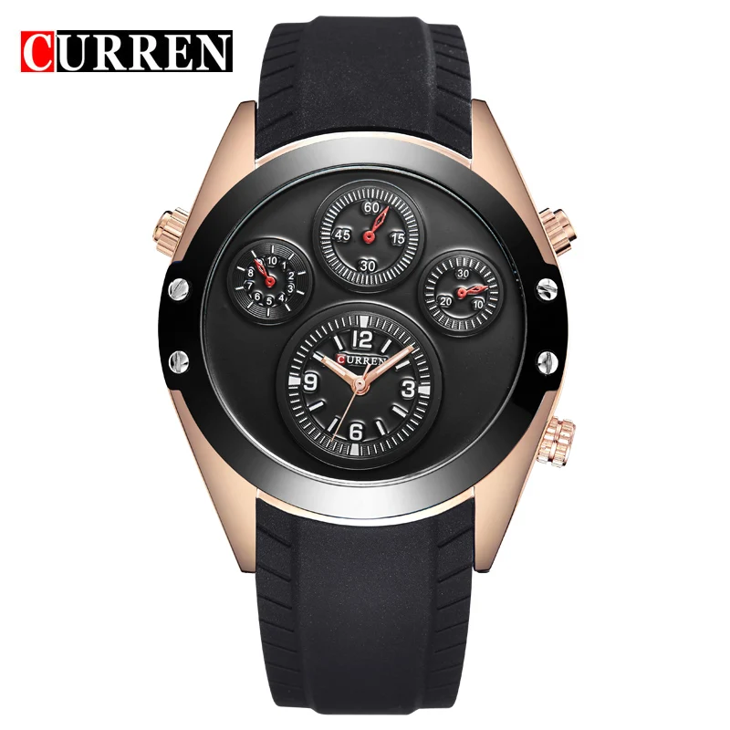 

Mens Watches Top Brand Luxury Men's Sports Quartz Watches Silicone Wristwatches Waterproof Relogio Masculino Men Curren Watches