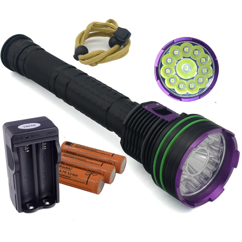

2017 NEW 15000Lm 12* XM-L2 LED Dive 100 Meter Waterproof Underwater Diving Flashlight Torch Lamp Light Lighting LED