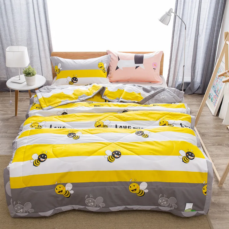 

Super Soft Cotton Summer Air Conditioning Quilt Blankets colcha Comforter Bed Cover Quilting for Adults Kids Home Textiles YMQ22
