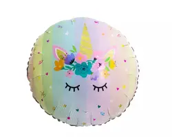 18 дюймов глаз Единорог Алюминий фольги воздушный шар День рождения украшения Детские игрушки поставки Свадьба Baby Shower цветок