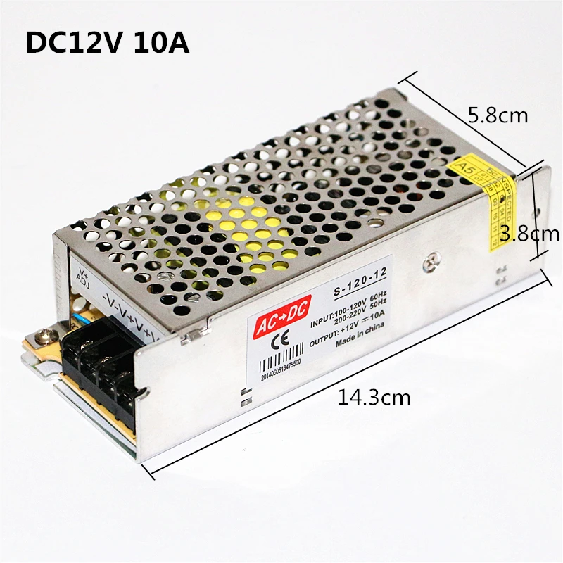 1 шт. маленький размер переключатель питания 110 В 220 до 12 AC DC адаптер 5A 10A 20A 30A