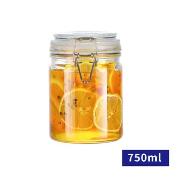 

Sealed Glass Bottle with Cover Honey Lemon Bottle Household Salted Vegetable Container Enzyme Barrel Food Storage Tank