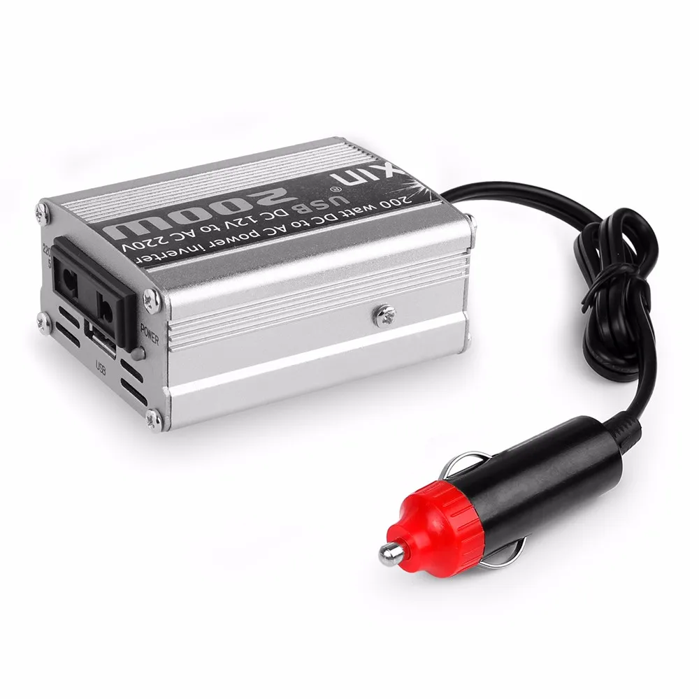 Top menjual 1 pcs 12 V DC ke AC 220 V Mobil Auto Power Inverter Converter  Adapter Adaptor 200 W USB/Inverter 12 220|inverter 12v 220|inverter  12inverter 12 220 - AliExpress
