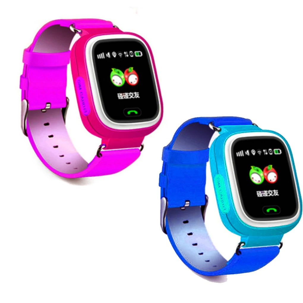 

Dial Call GPS Phone Positioning Watch 1.22 inch Color Touch Screen Wristwatch SOS Smartwatch Baby Children Q90